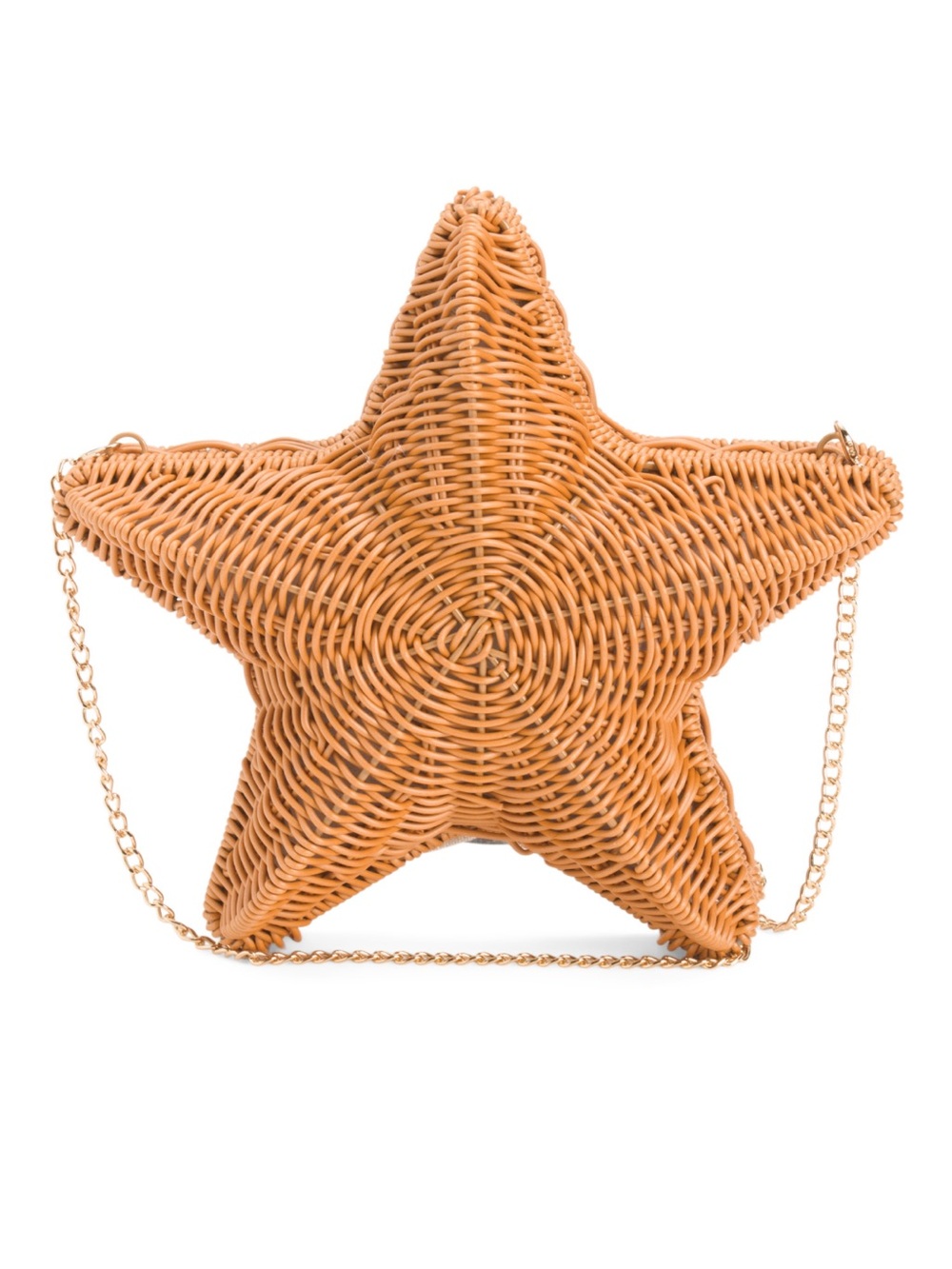 ALESSIA BIANCHI Starfish Woven Crossbody Clutch Gold Tone OS